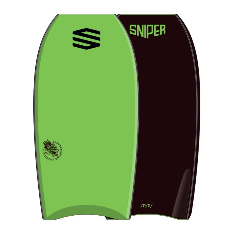 BODYBOARD SNIPER SHENRON PE IMPROVE SERIES 41" VERT/NOIR 2 BODYBOARD SNIPER SHENRON PE IMPROVE SERIES 41" VERT/NOIR – Image 2