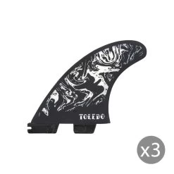 Dérives FCS II Felipe Toledo PC Medium Black/white Set De 3 THRUSTER