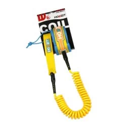 LEASH DE SUP HOWZIT COIL JAUNE/BLEU 9' -SUP Sport Soldes leash de sup howzit coil jaune bleu 9 1 6