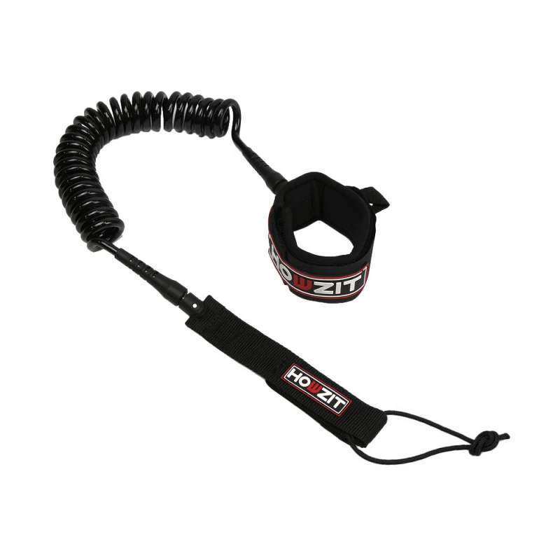 LEASH DE SUP HOWZIT COIL NOIR 9' 2 LEASH DE SUP HOWZIT COIL NOIR 9' – Image 2