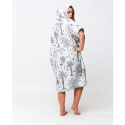 PONCHO AFTER BOTANICAL LIGHT GREY -SUP Sport Soldes poncho after botanical light grey 3