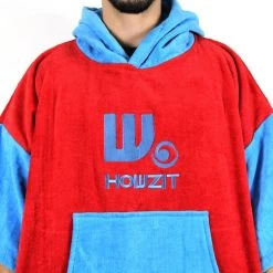 Poncho Howzit Bleu/rouge -SUP Sport Soldes poncho howzit bleu rouge 8