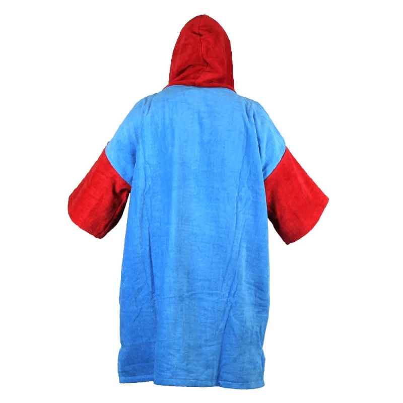 Poncho Howzit Rouge/bleu 5 Poncho Howzit Rouge/bleu – Image 5
