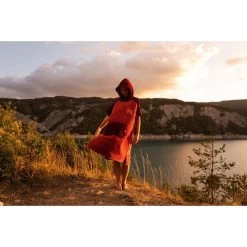 PONCHO PLAID AFTER ESSENTIAL SHERPA ROUGE TU -SUP Sport Soldes poncho plaid after essential sherpa rouge tu 5